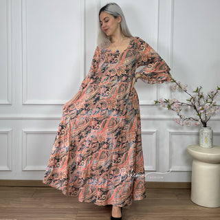 A-vonalú, fodros ujjú rochie