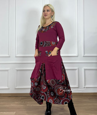 Rochie cu fustă din material elastic