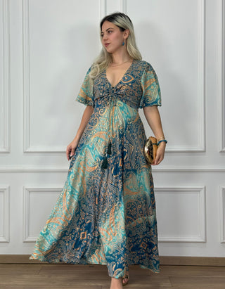 Maxi ruha szívalakú nyakkivágással