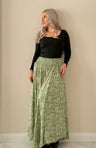 Khaki/Mint mit Blumen