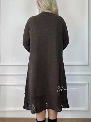 Rochie din amestec de lână tricotată