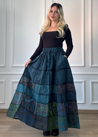 Zsebes pamut maxi szoknya