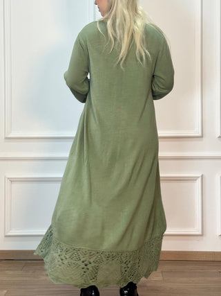 Hosszú kötött gyapjúkeverék ruha