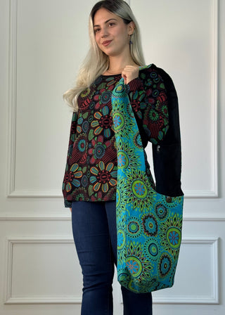 Mandala mintás pamut válltáska