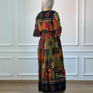 Gemustertes Maxikleid aus Viskose