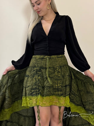 Aszimmetrikus csipkés szoknya