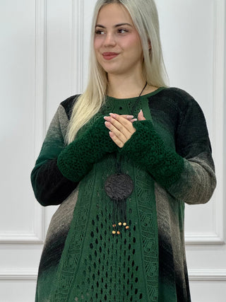 Mânuși din lână lucrate manual