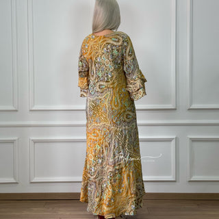 A-Linien-Kleid mit Rüschenärmeln
