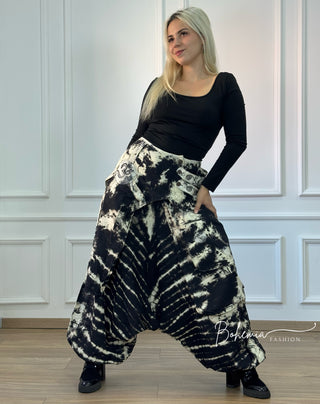Pantaloni aladdin batikți