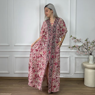 Maxikleid mit Kordelzug in der Taille