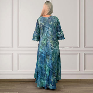 A-Linien-Kleid mit Rüschenärmeln