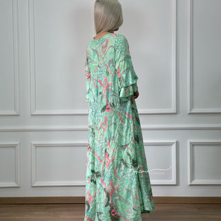 A-Linien-Kleid mit Rüschenärmeln