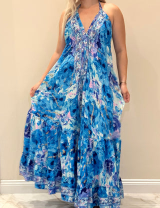 Maxikleid mit tiefem Rückenausschnitt