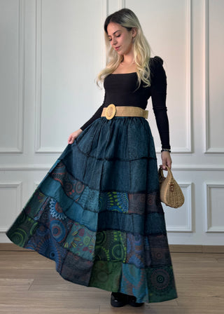 Zsebes pamut maxi szoknya