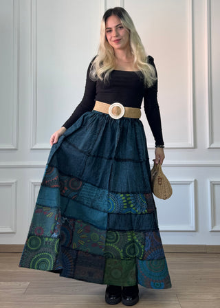 Zsebes pamut maxi szoknya