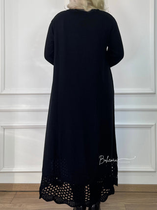 Rochie lungă din amestec de lână tricotată