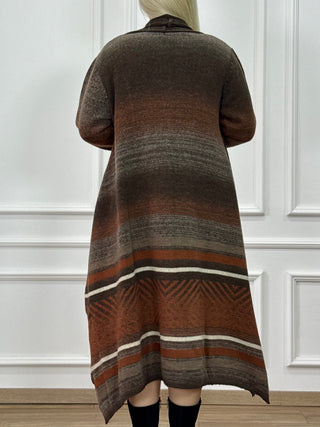 Rochie și cardigan din amestec de lână tricotat