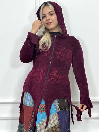 Cardigan brodat cu tiv decupat