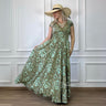 Khaki/Mint mit Blumen