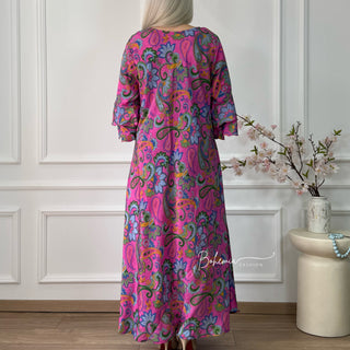 A-Linien-Kleid mit Rüschenärmeln
