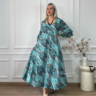 A-Linien-Kleid mit Rüschenärmeln