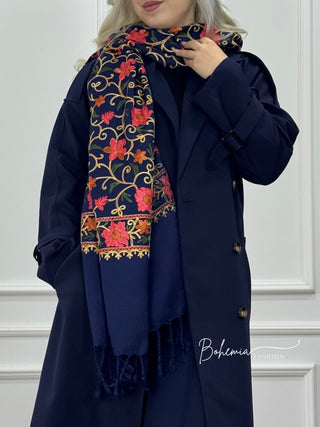 Stola brodată cu model floral