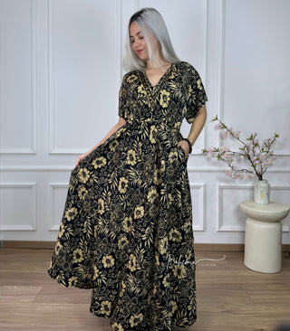 Maxikleid mit elastischer Taille