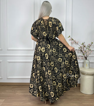 Maxikleid mit elastischer Taille