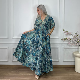 Maxikleid mit elastischer Taille