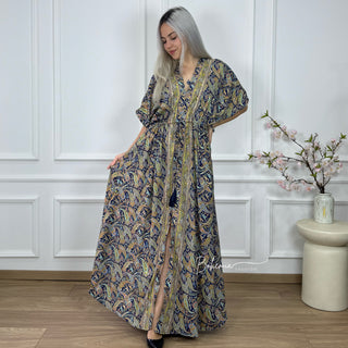 Maxikleid mit Kordelzug in der Taille