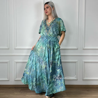 Maxikleid mit elastischer Taille