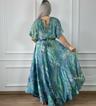 Maxikleid mit elastischer Taille