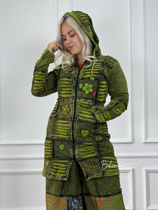 Nepalesische gefütterte Strickjacke