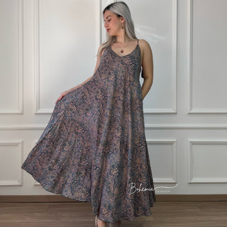 A-Linien-Maxikleid mit Tasche