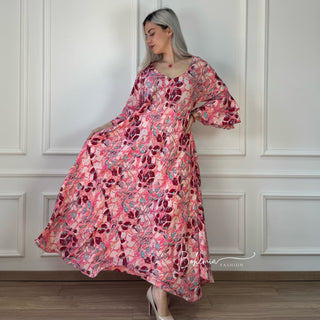 A-Linien-Kleid mit Rüschenärmeln
