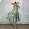 Khaki/Mint mit Blumen