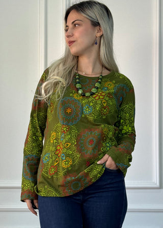 Mandala patterned top