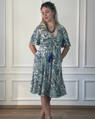 Maxi dress with sweetheart neckline