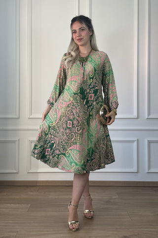 Tunikakleid mit Dreiviertelärmeln