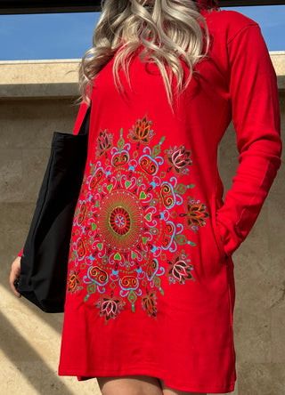 Mandala-Pulloverkleid