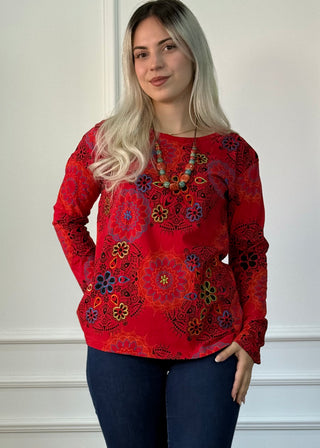 Mandala patterned top