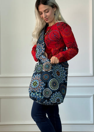 Mandala mintás pamut válltáska