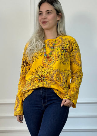 Mandala patterned top