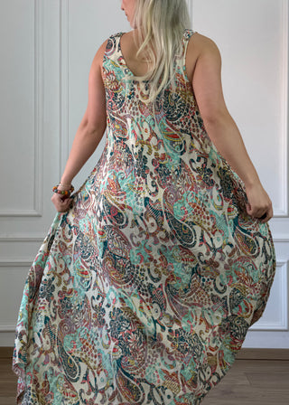 Rochie lungă cu bretele late