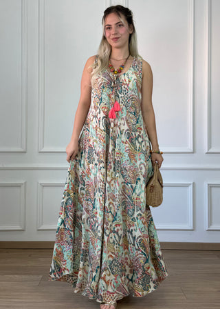 Rochie lungă cu bretele late