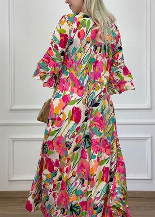 Rochie cu mâneci evazate în formă de A