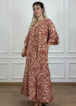 Rochie cu mâneci evazate în formă de A