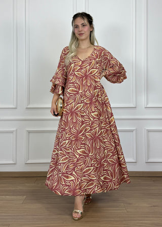 Rochie cu mâneci evazate în formă de A