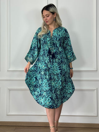 Háromnegyedes ujjú tunika ruha