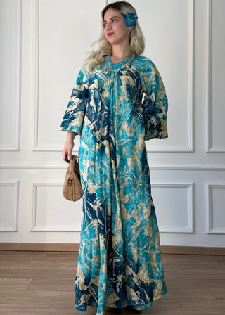 Ráncolt nyakú maxi ruha